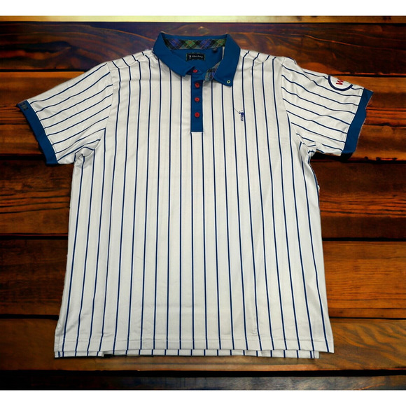 William Murray Other - William Murray Golf Polo Men's XL Chicago Cubs This Is The Year Stripe Wicking